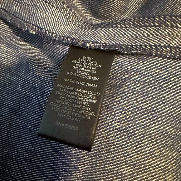 Express chambray pant suit jacket size 2 pants are size 0 excellent condition ! - Picture 7 of 8